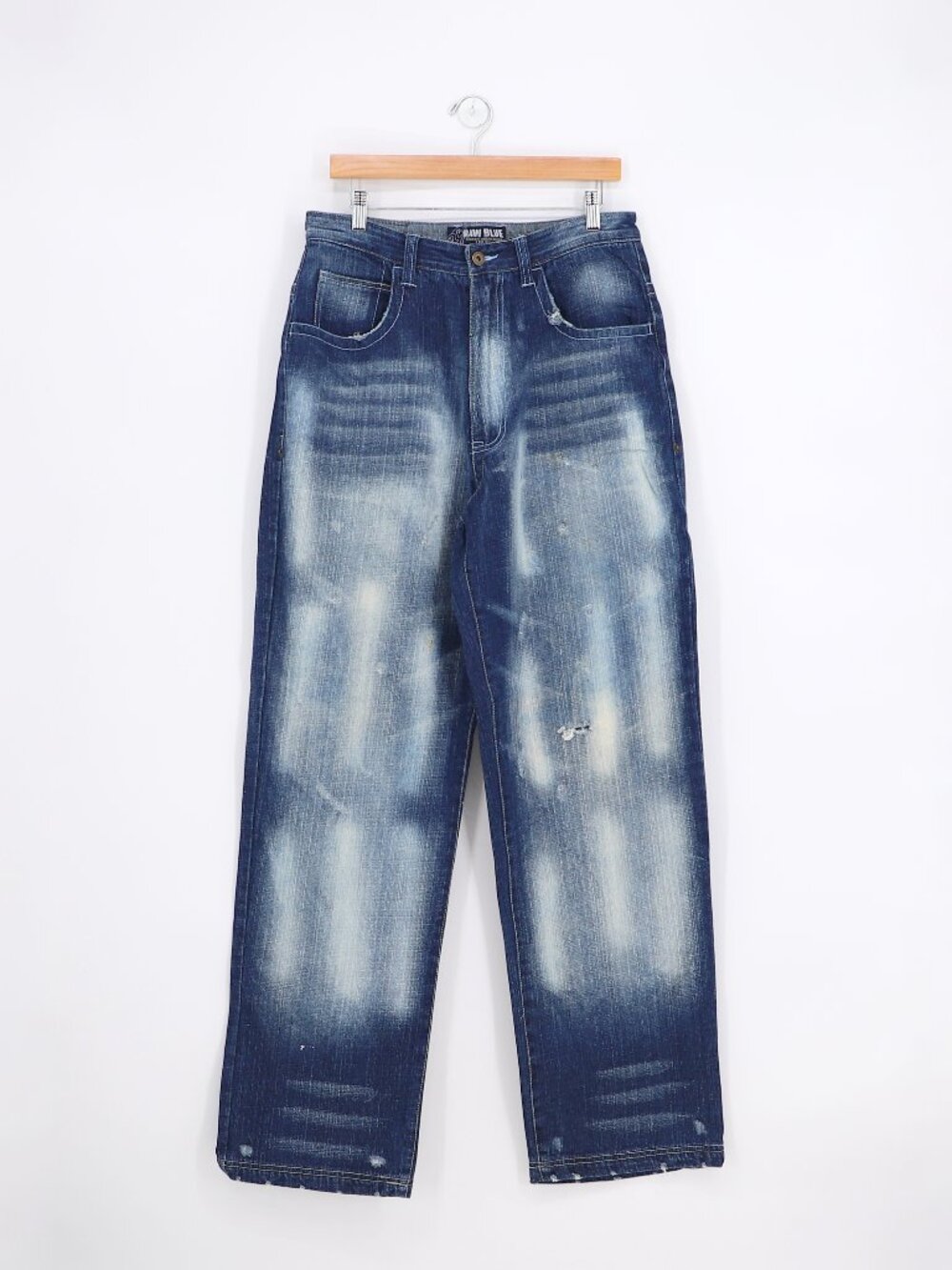 RAW BLUE Men's Vintage Y2K Baggy Acid Washed Jeans Size 34X 34